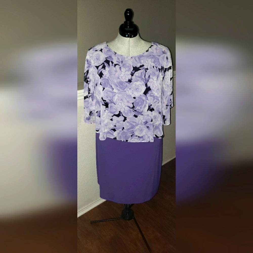 Purple Rose Caplet Sheath Dress